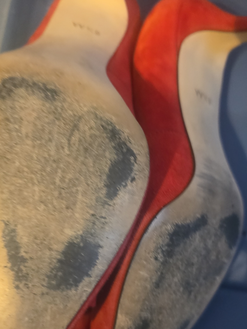Talbots Red Suede Pointed Toe Flats with Bow Detail - Picture 5 of 6